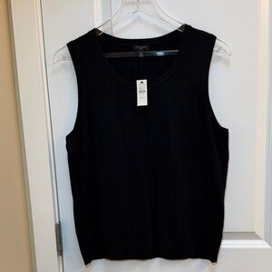 Talbots Classic Black Tank Top Size Large Petite